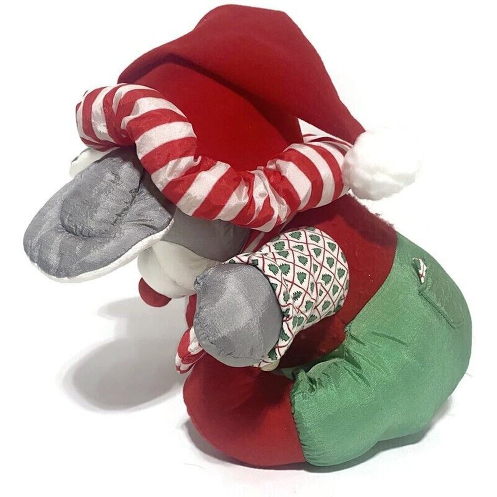 International Silver Company Christmas Mouse With Cheese Plush 12" Tall Sitting - Picture 3 of 8